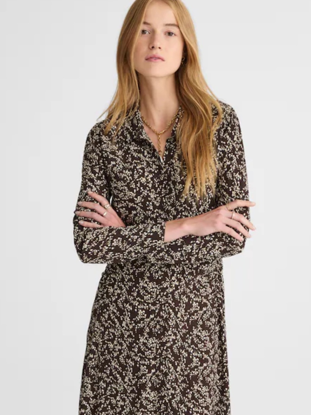 Madewell ruched midi shirtdress 6 m
